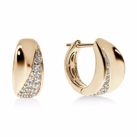 THE BOB Shaggy Huggies aus Gold, Runde Diamanten 0,29 ct