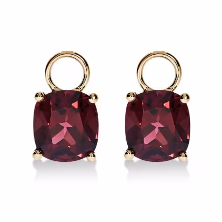 AMAVEO Flair Charms aus Gold, Kissenförmige Rhodolith Granate 4,10 ct