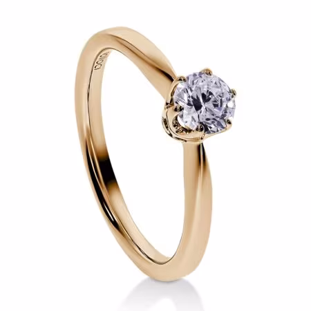 FELIS Solitärring aus Gold, Runder Diamant 0,50 ct