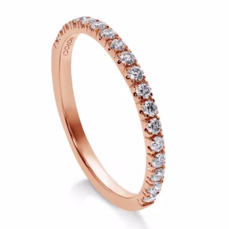 NOVA Memoire-Ring aus Gold, Runde Diamanten 0,27 ct - Halb