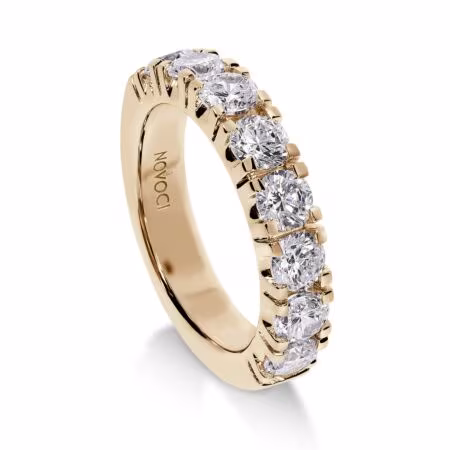 NOVA Memoire-Ring aus Gold, Runde Diamanten 2,00 ct - Halb