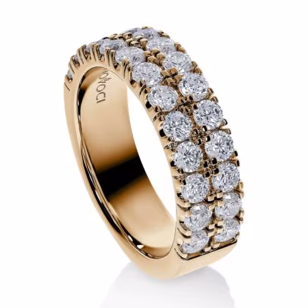 NOVALIS Memoire-Ring aus Gold, Runde Diamanten 1,68 ct - Halb