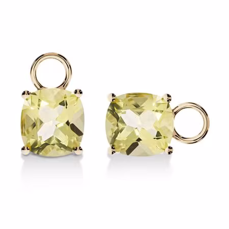 AMAVEO Flair Charms aus Gold, Kissenförmige Ouro Verde Citrine 3,20 ct