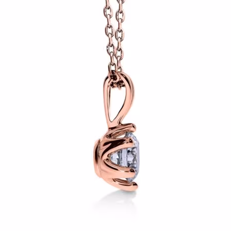 FELIS Solitäranhänger Doppelbügel aus Gold, Runder Diamant 0,70 ct