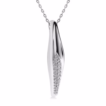 THE BOB Concave Pendant aus Gold, Runde Diamanten 0,34 ct
