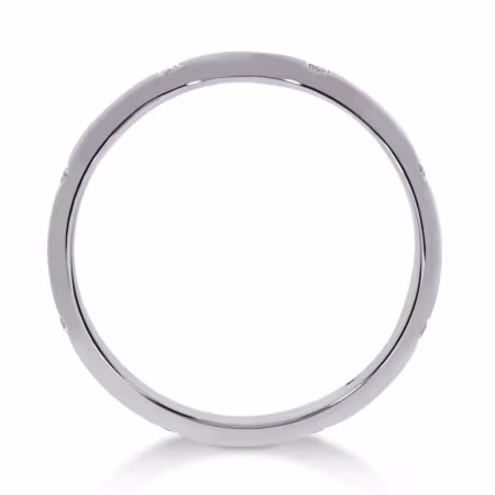 BASIO Band Ring in Gold, 3.00 mm Width, Round Diamonds 0.10 ct