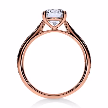 VIRAGO Solitärring aus Gold, Runder Diamant 1,50 ct mit Akzent-Diamanten