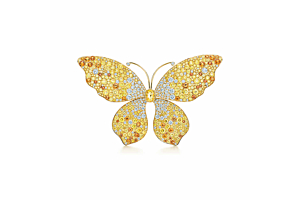 Snow setting Seurat Tiffany brooch