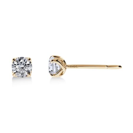 ELEGANTIS Solitärohrringe aus Gold, Runde Diamanten 0,60 ct