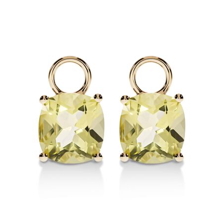 AMAVEO Flair Charms in Gold, Cushion Ouro Verde Citrines 3.20 ct