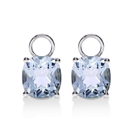 AMAVEO Flair Charms in Gold, Cushion Sky Blue Topazes 3.80 ct