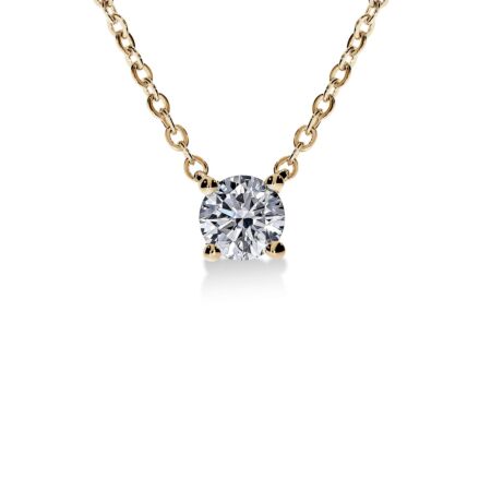 VIRAGO Solitärhalskette aus Gold, Runder Diamant 0,30 ct