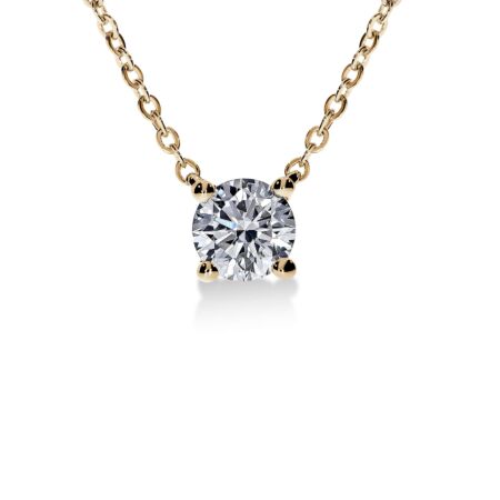 VIRAGO Solitärhalskette aus Gold, Runder Diamant 0,50 ct