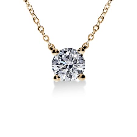 VIRAGO Solitärhalskette aus Gold, Runder Diamant 0,80 ct