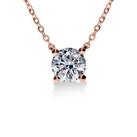 VIRAGO Solitärhalskette aus Gold, Runder Diamant 0,90 ct
