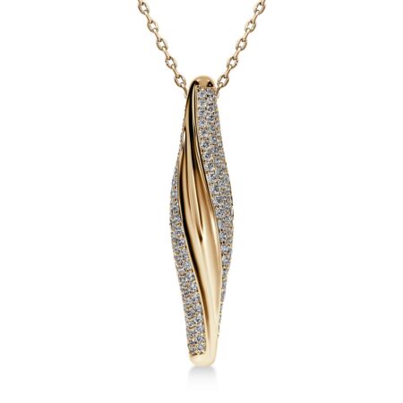 THE BOB Sleek Pendant in Gold, Round Diamonds 0.88 ct
