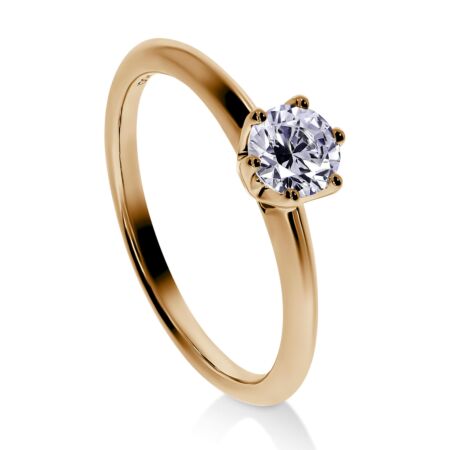 FIDELIS Solitärring aus Gold, Runder Diamant 0,50 ct