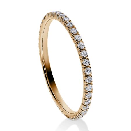 NOVA Memoire-Ring aus Gold, Runde Diamanten 0,40 ct - Voll