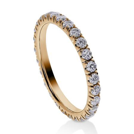 NOVA Memoire-Ring aus Gold, Runde Diamanten 0,81 ct - Voll