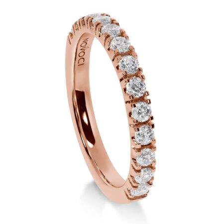 NOVA Memoire-Ring aus Gold, Runde Diamanten 0,65 ct - Halb