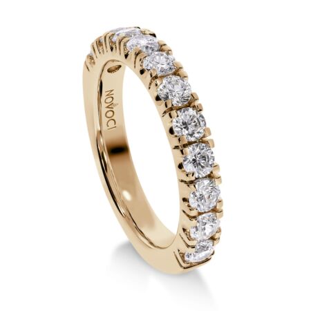 NOVA Memoire-Ring aus Gold, Runde Diamanten 1,10 ct - Halb