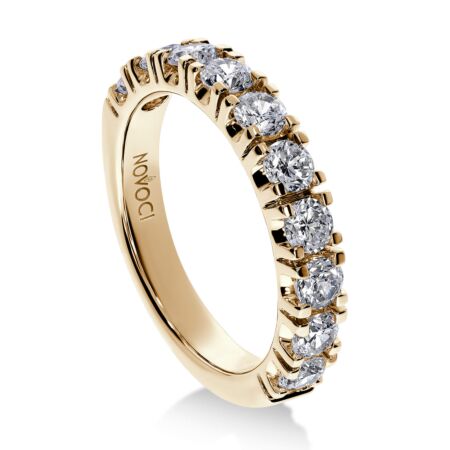 NOVA Memoire-Ring aus Gold, Runde Diamanten 1,30 ct - Halb