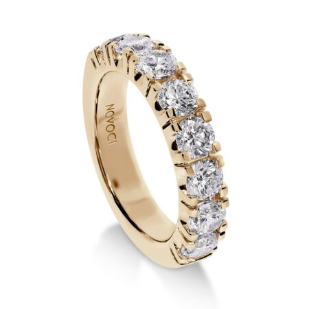 NOVA Memoire-Ring aus Gold, Runde Diamanten 2,00 ct - Halb