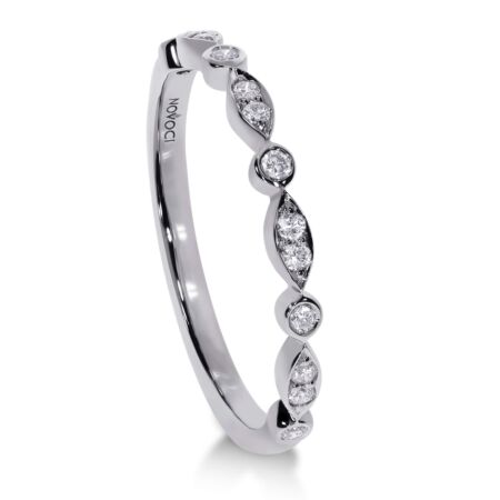 HILARA Fancy Ring aus Gold, Runde Diamanten 0,16 ct