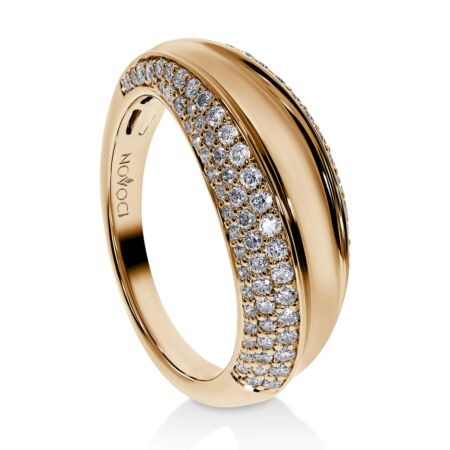 THE BOB Sleek Ring aus Gold, Runde Diamanten 0,84 ct