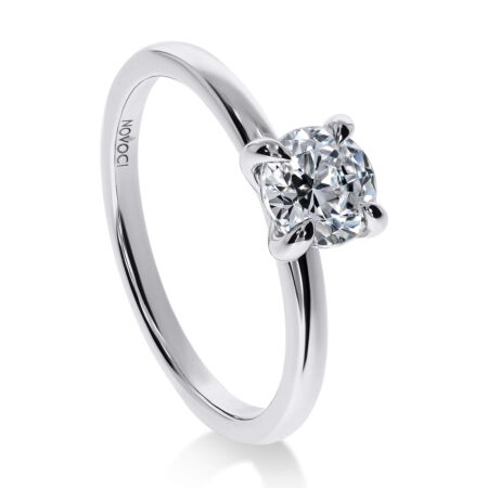 ELEGANZ Solitärring aus Gold, Runder Diamant 0,80 ct