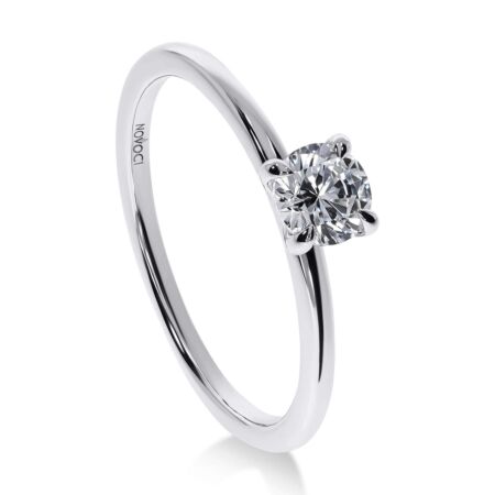 ELEGANZ Solitärring aus Gold, Runder Diamant 0,40 ct