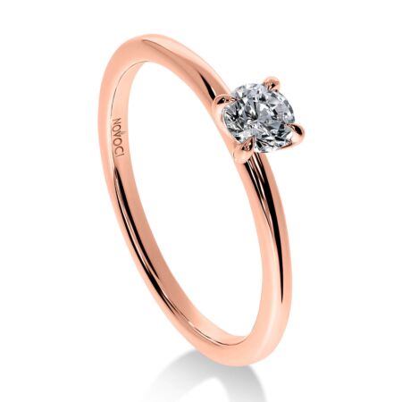 ELEGANZ Solitärring aus Gold, Runder Diamant 0,30 ct