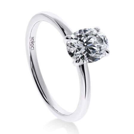 ELEGANZ Solitärring aus Gold, Ovaler Diamant 1,00 ct