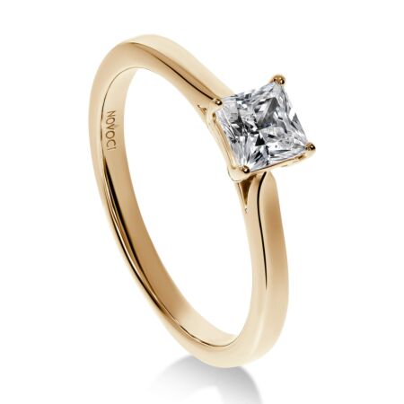 VIRAGO Solitärring aus Gold, Prinzess-Diamant 0,50 ct