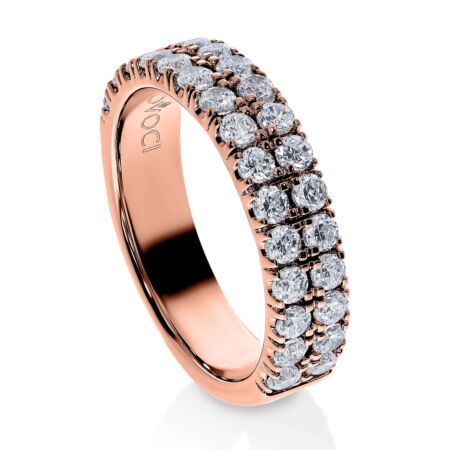 NOVALIS Memoire-Ring aus Gold, Runde Diamanten 1,05 ct - Halb