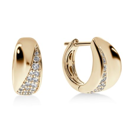 THE BOB Shaggy Huggies aus Gold, Runde Diamanten 0,29 ct