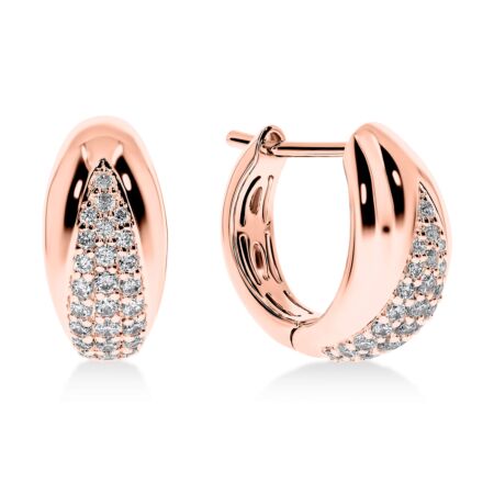 THE BOB Pixie Huggies aus Gold, Runde Diamanten 0,39 ct