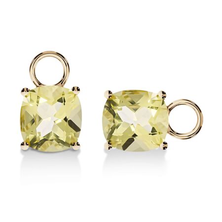 AMAVEO Flair Charms in Gold, Cushion Ouro Verde Citrines 3.20 ct