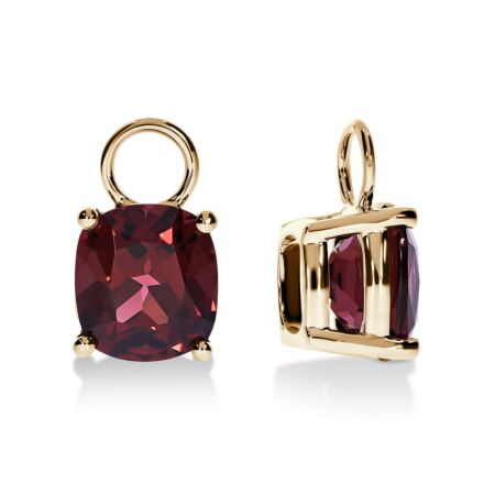 AMAVEO Flair Charms aus Gold, Kissenförmige Rhodolith Granate 4,10 ct