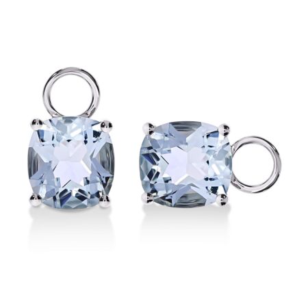 AMAVEO Flair Charms in Gold, Cushion Sky Blue Topazes 3.80 ct