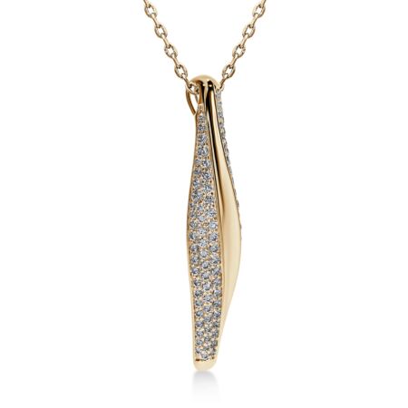 THE BOB Sleek Pendant in Gold, Round Diamonds 0.88 ct