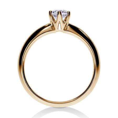 FIDELIS Solitärring aus Gold, Runder Diamant 0,50 ct