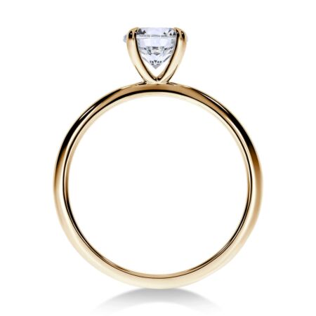 ELEGANZ Solitärring aus Gold, Runder Diamant 0,90 ct