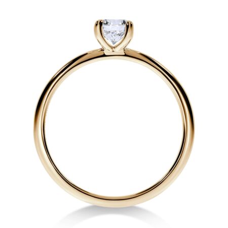 ELEGANZ Solitärring aus Gold, Runder Diamant 0,50 ct