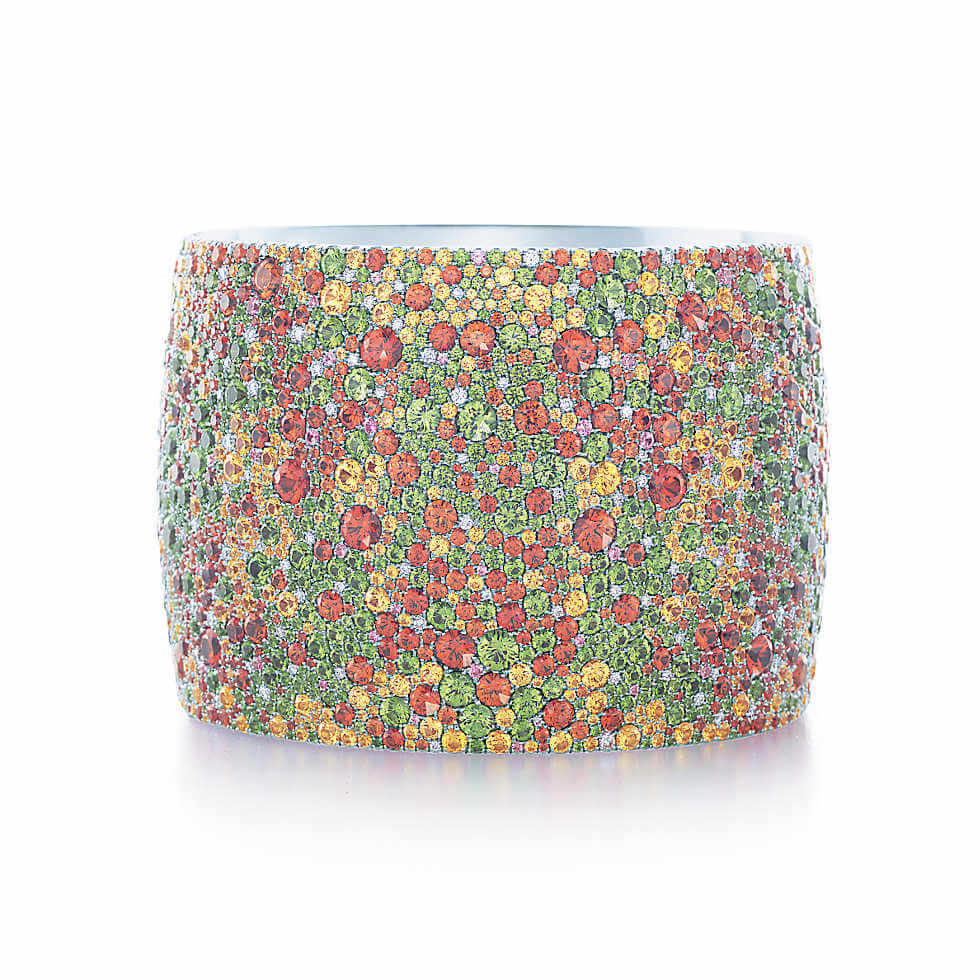 Snow setting Seurat Tiffany bangle